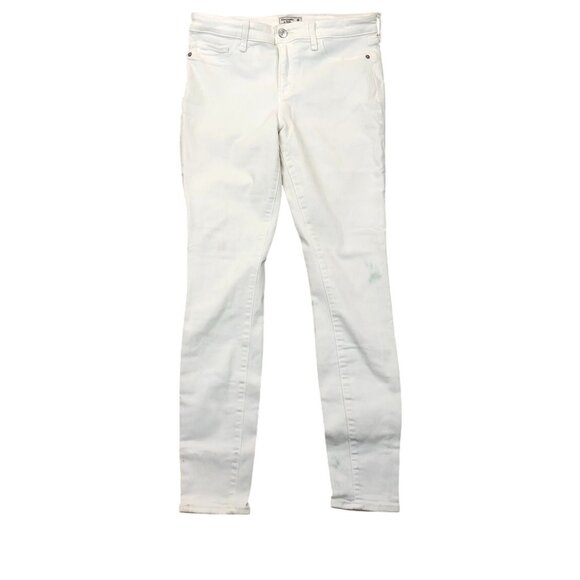Abercrombie & Fitch Women Jeans Size 28/8 Harper Super Skinny Casual White Denim - Picture 1 of 14